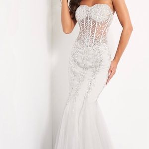 Jovani 51115 sheer corset dress (brand new)